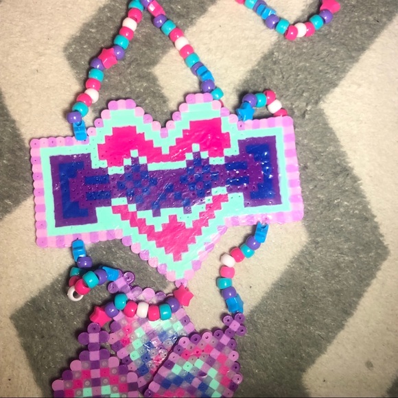 Porter Robinson Dreamcatcher perler rave necklace - Picture 3 of 3